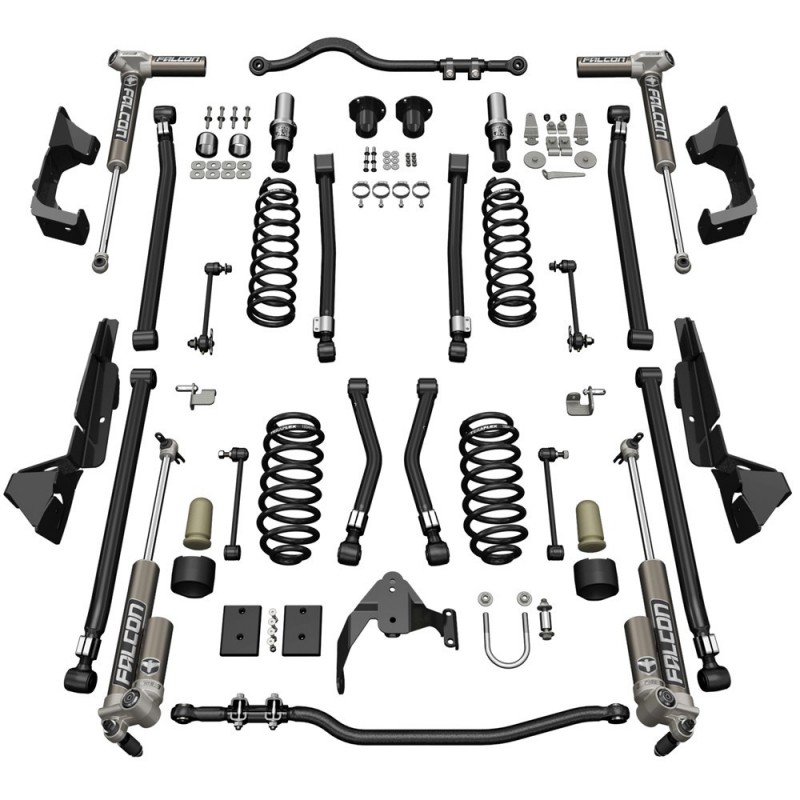 US CAR SHOP - Suspension Kit Alpine CT4 with  Falcon Adjustable  Piggyback shocks Lift 4